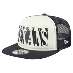 Houston Texans New Era Cutout A-Frame 9FIFTY Snapback Hat Cream/Navy | NFL