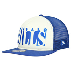 Buffalo Bills New Era Throwback Cutout A-Frame 9FIFTY Snapback Hat Cream/Royal | NFL