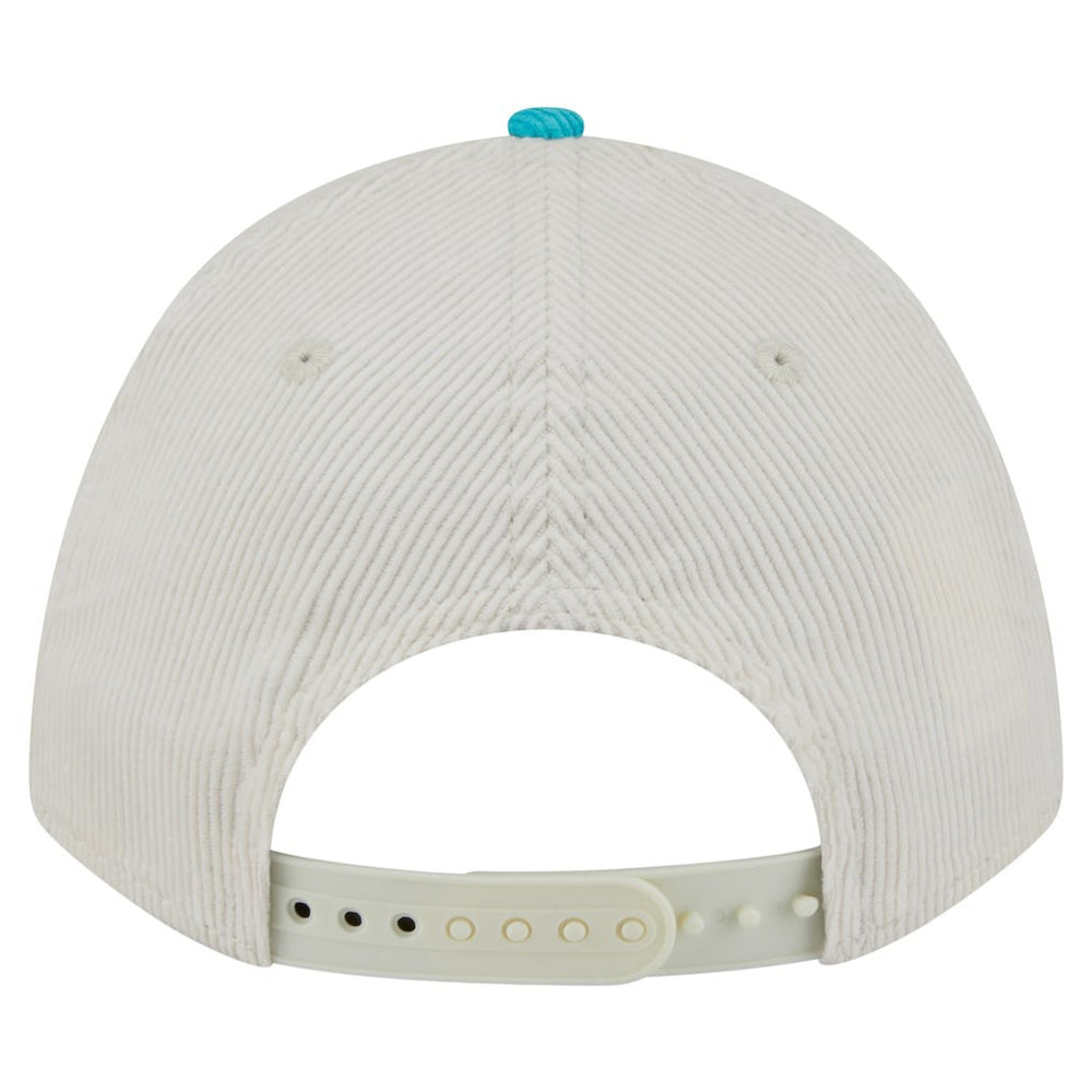 Miami Dolphins New Era Throwback Two-Tone Sided Corduroy 9FORTY A-Frame Adjustable Hat Cream/Aqua | NFL