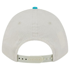 Miami Dolphins New Era Throwback Two-Tone Sided Corduroy 9FORTY A-Frame Adjustable Hat Cream/Aqua | NFL