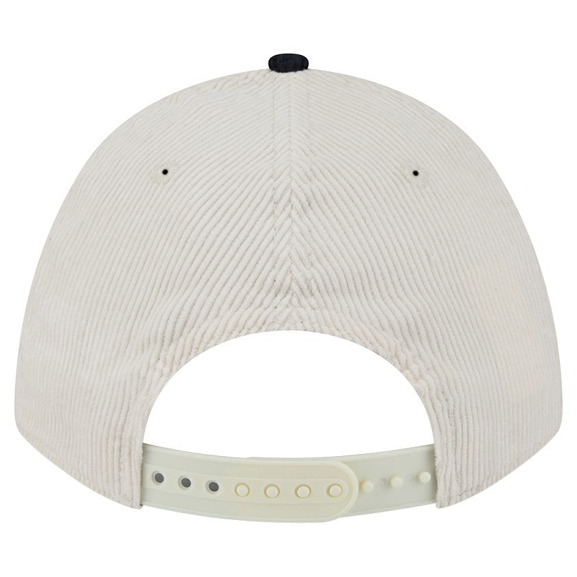 Houston Texans New Era Two-Tone Sided Corduroy 9FORTY A-Frame Adjustable Hat Cream/Navy | NFL