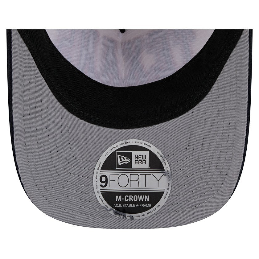 Houston Texans New Era Two-Tone Sided Corduroy 9FORTY A-Frame Adjustable Hat Cream/Navy | NFL