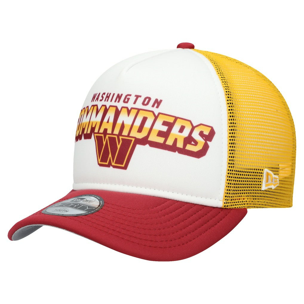 Washington Commanders New Era Youth Streak 9FORTY A-Frame Adjustable Hat White/Burgundy | NFL