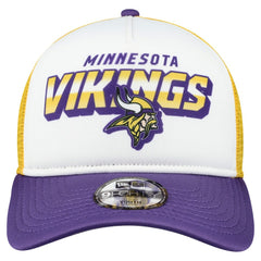 Minnesota Vikings New Era Youth Streak 9FORTY A-Frame Adjustable Hat White/Purple | NFL