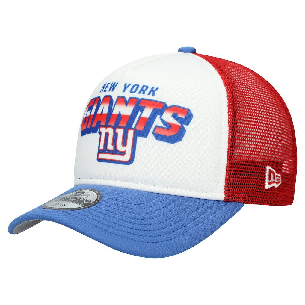 New York Giants New Era Youth Streak 9FORTY A-Frame Adjustable Hat White/Royal | NFL