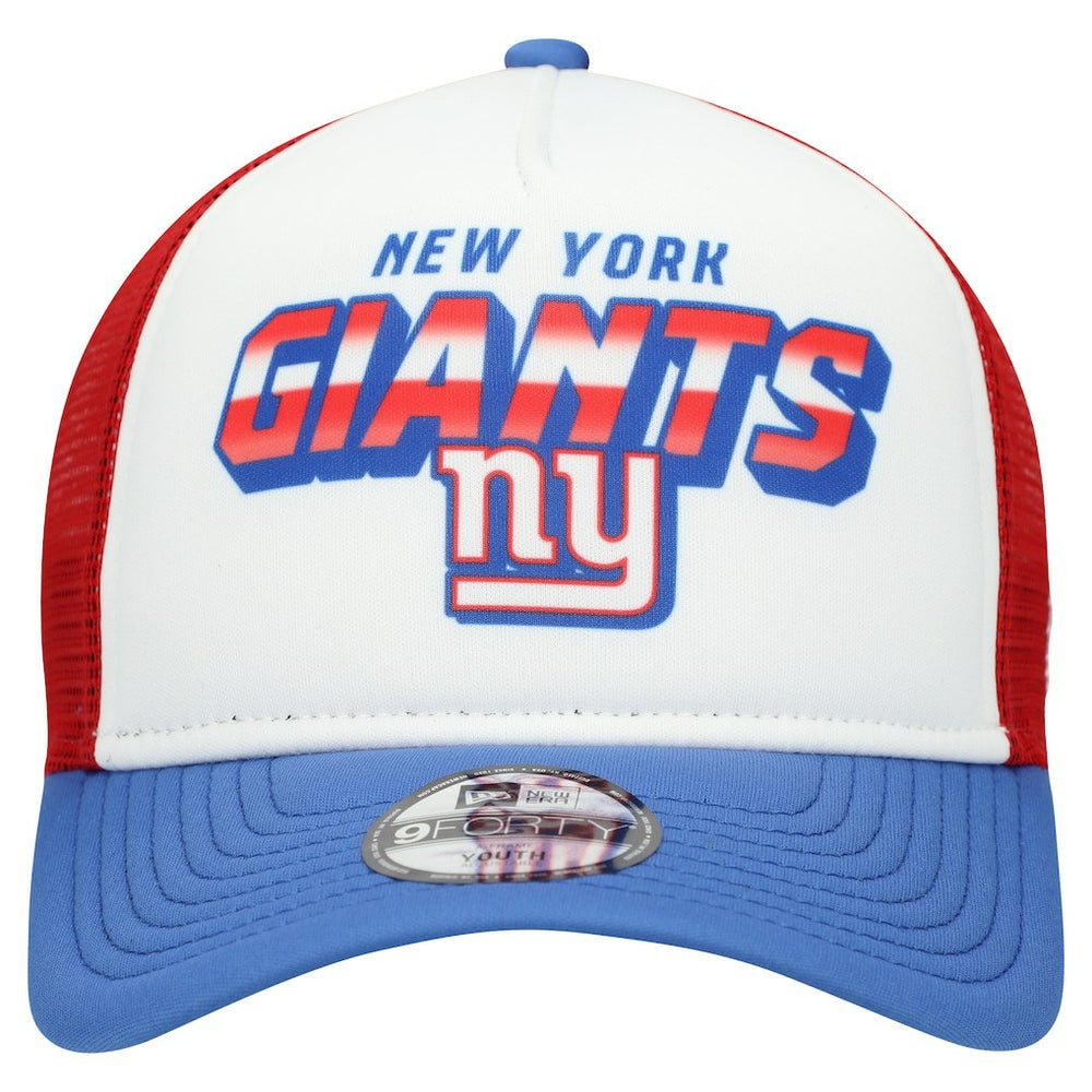 New York Giants New Era Youth Streak 9FORTY A-Frame Adjustable Hat White/Royal | NFL
