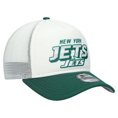 New York Jets New Era Youth Streak 9FORTY A-Frame Adjustable Hat White/Green | NFL