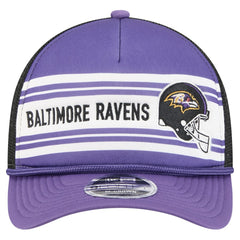 Baltimore Ravens New Era Linear A-Frame 9FORTY Adjustable Hat Purple | NFL