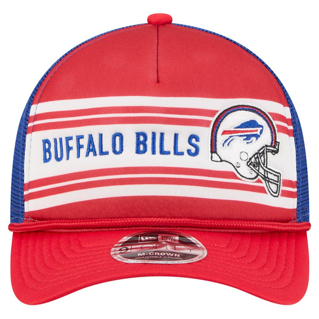 Buffalo Bills New Era Linear A-Frame 9FORTY Adjustable Hat Red | NFL