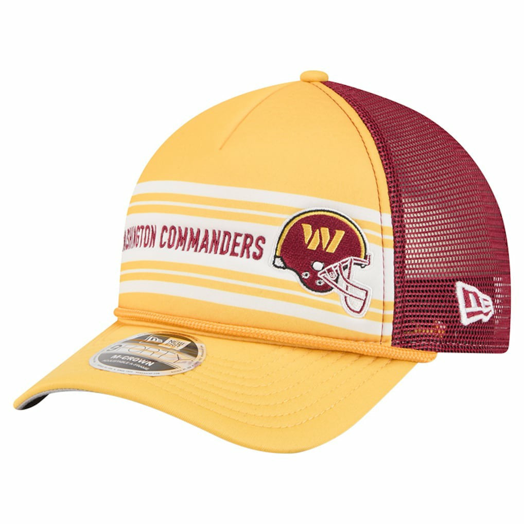 Washington Commanders New Era Linear A-Frame 9FORTY Adjustable Hat Gold | NFL