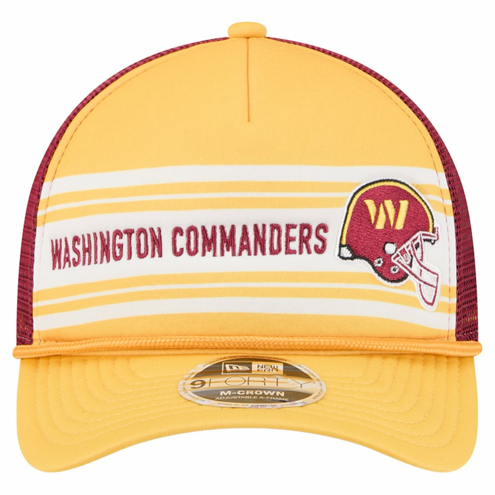 Washington Commanders New Era Linear A-Frame 9FORTY Adjustable Hat Gold | NFL