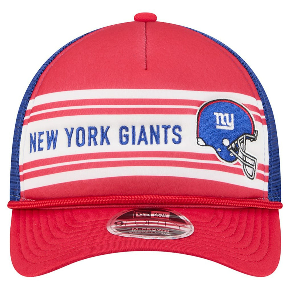 New York Giants New Era Linear A-Frame 9FORTY Adjustable Hat Red | NFL