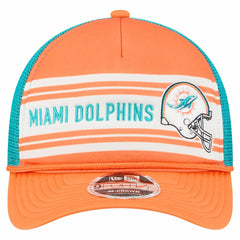 Miami Dolphins New Era Linear A-Frame 9FORTY Adjustable Hat Orange | NFL