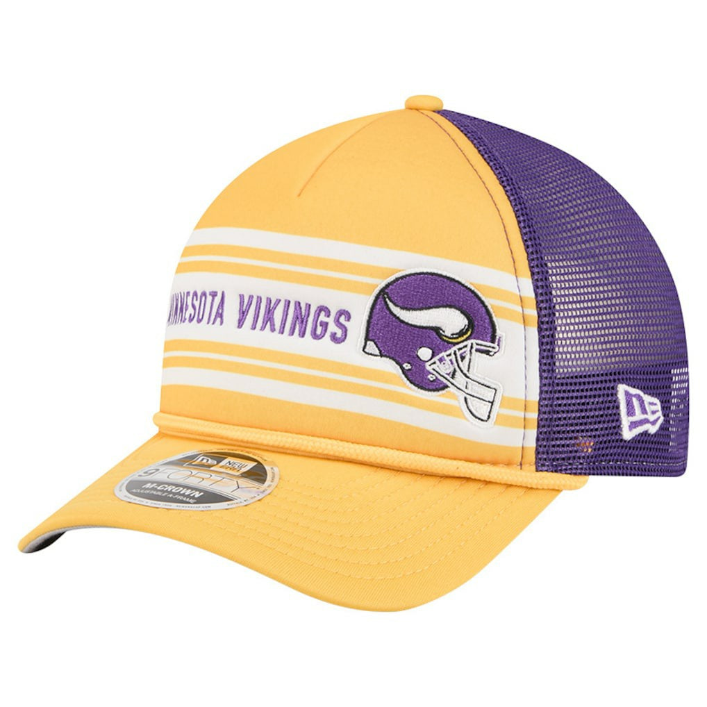 Minnesota Vikings New Era Linear A-Frame 9FORTY Adjustable Hat Gold | NFL