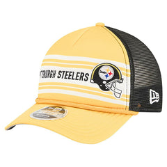 Pittsburgh Steelers New Era Linear A-Frame 9FORTY Adjustable Hat Gold | NFL