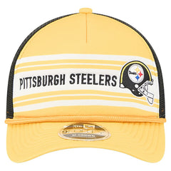 Pittsburgh Steelers New Era Linear A-Frame 9FORTY Adjustable Hat Gold | NFL
