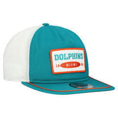 Miami Dolphins New Era Patch 19TWENTY Adjustable Hat Aqua/White | NFL
