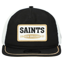 New Orleans Saints New Era Patch 19TWENTY Adjustable Hat Black/White | NFL