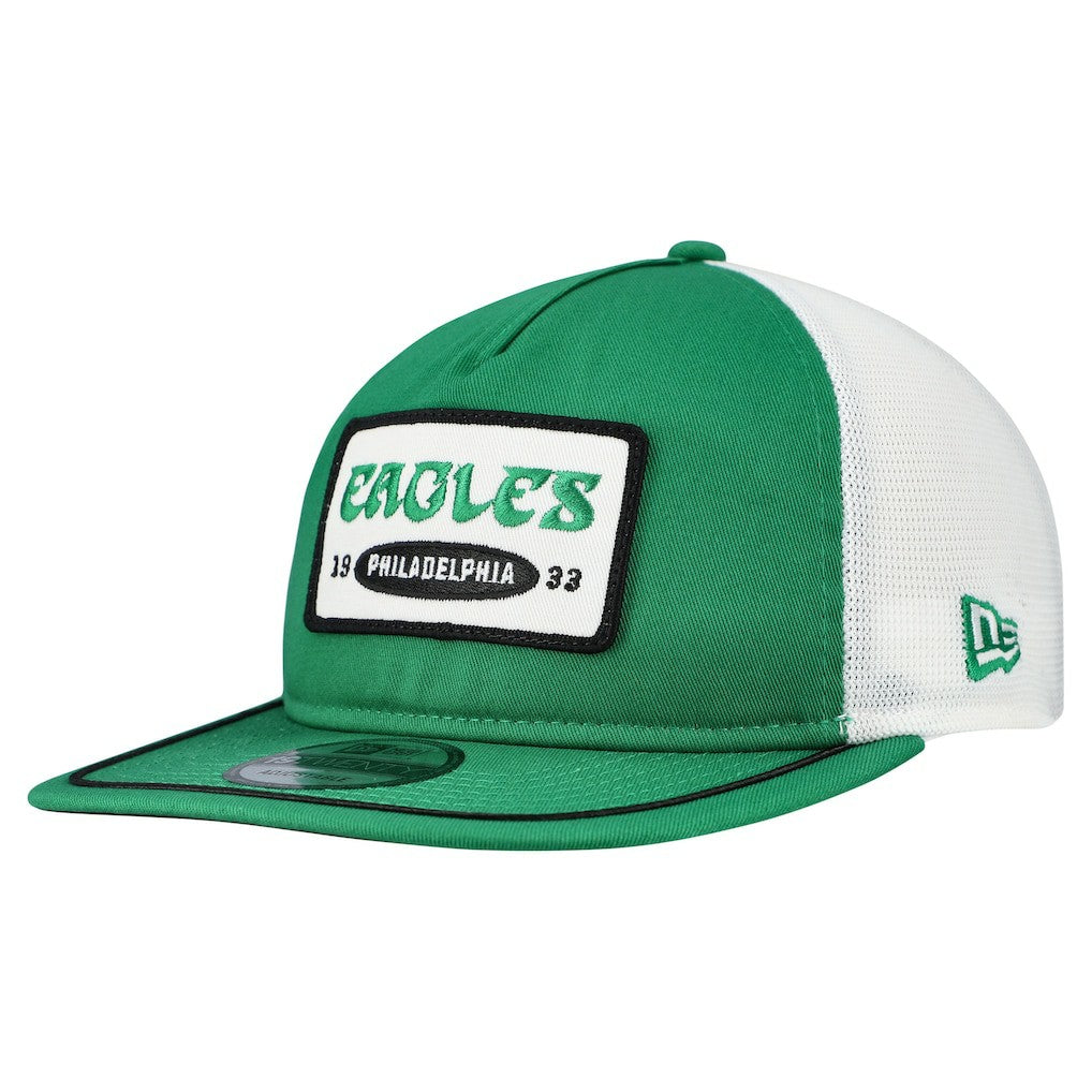 Philadelphia Eagles New Era Patch 19TWENTY Adjustable Hat Kelly Green/White | NFL