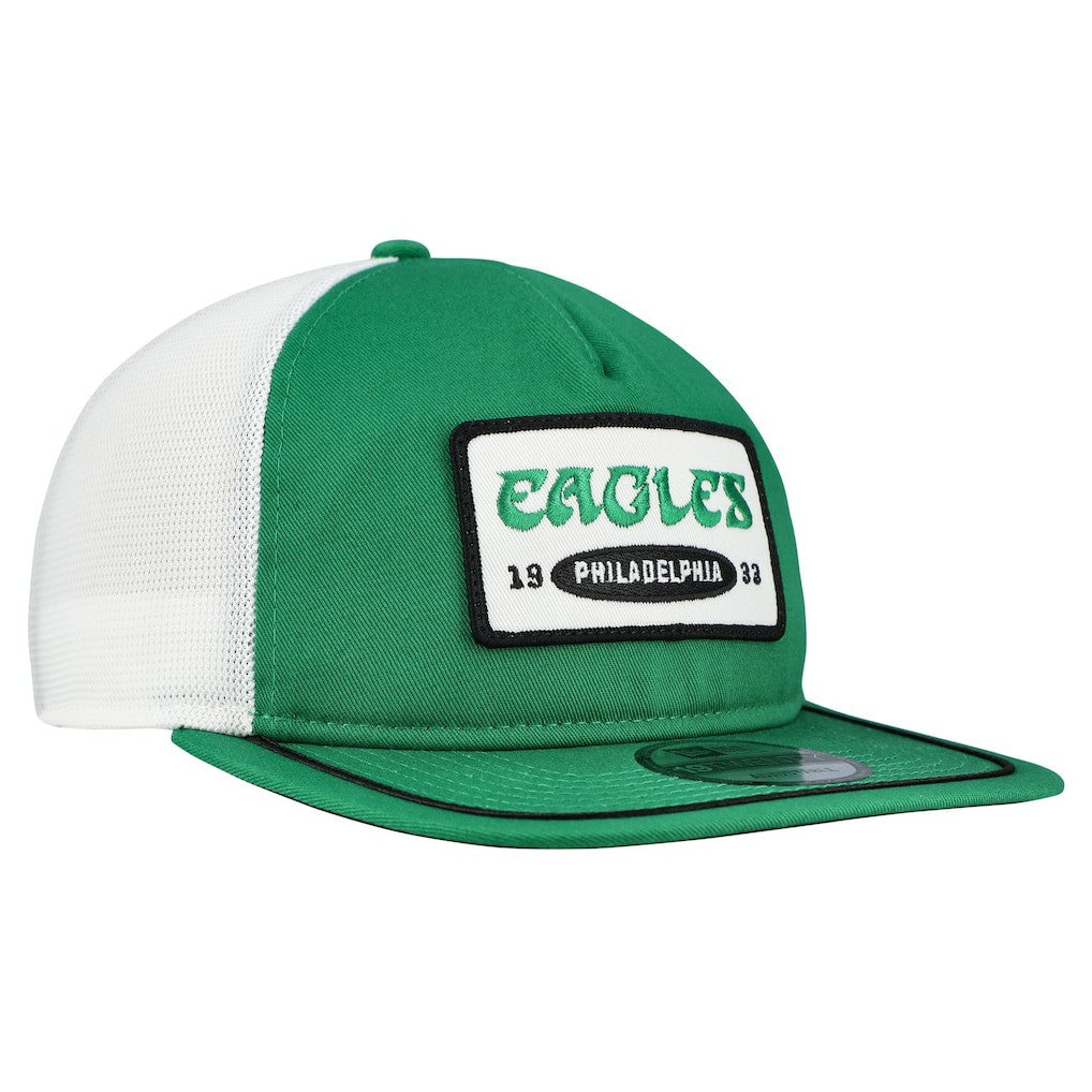 Philadelphia Eagles New Era Patch 19TWENTY Adjustable Hat Kelly Green/White | NFL