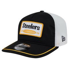 Pittsburgh Steelers New Era Patch 19TWENTY Adjustable Hat Black/White | NFL