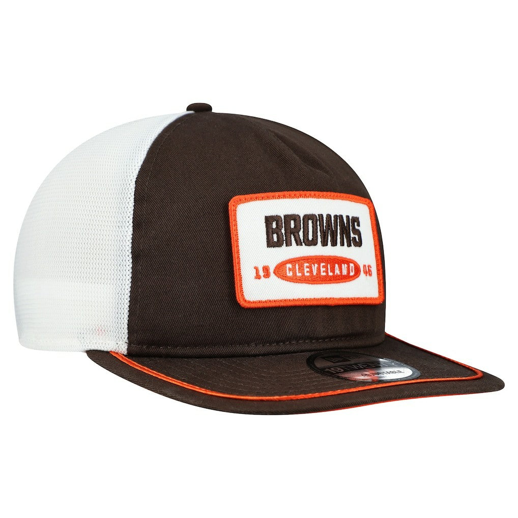 Cleveland Browns New Era Patch 19TWENTY Adjustable Hat Brown/White | NFL