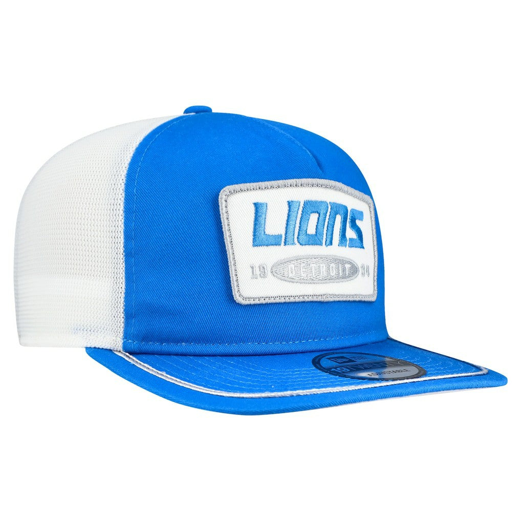 Detroit Lions New Era Patch 19TWENTY Adjustable Hat Blue/White | NFL