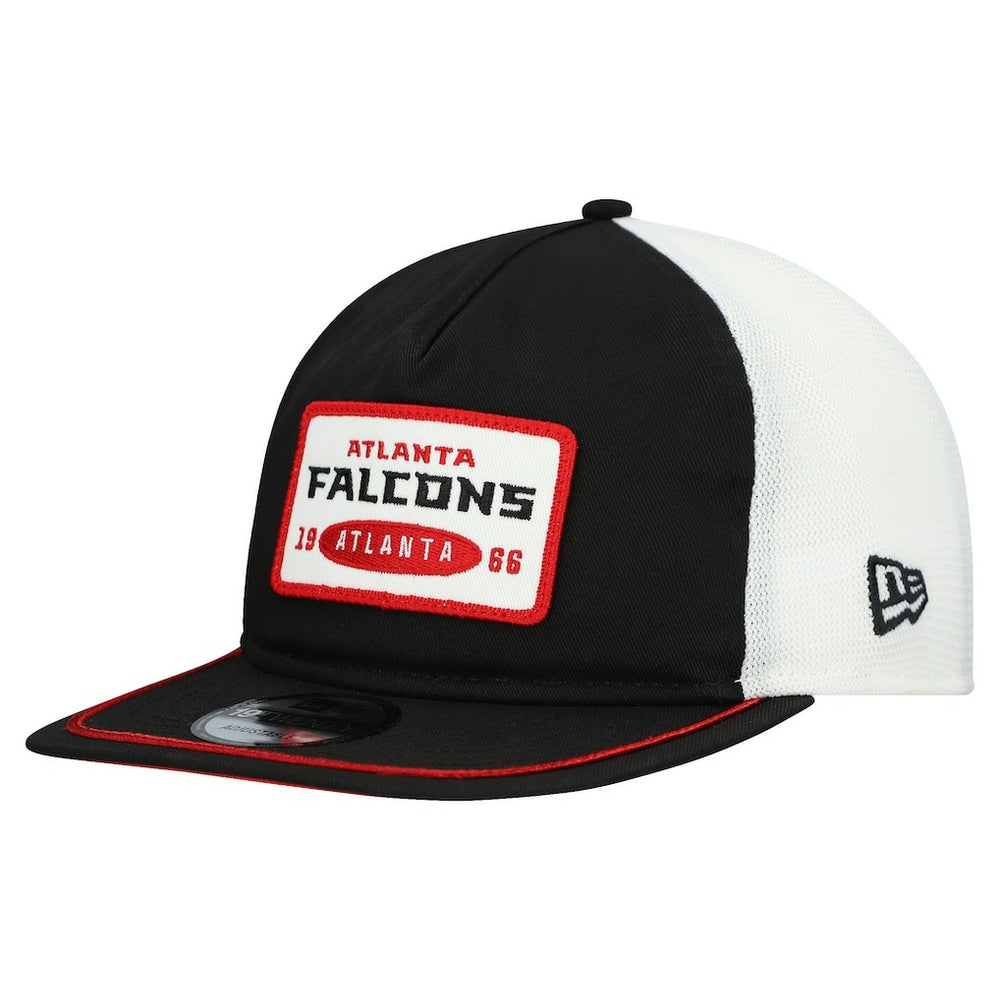 Atlanta Falcons New Era Patch 19TWENTY Adjustable Hat Black/White | NFL