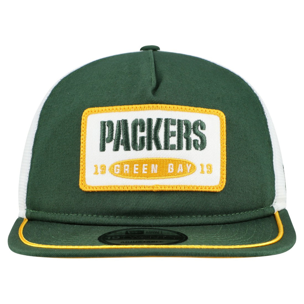 Green Bay Packers New Era Patch 19TWENTY Adjustable Hat Green/White | NFL