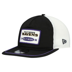 Baltimore Ravens New Era Patch 19TWENTY Adjustable Hat Black/White | NFL