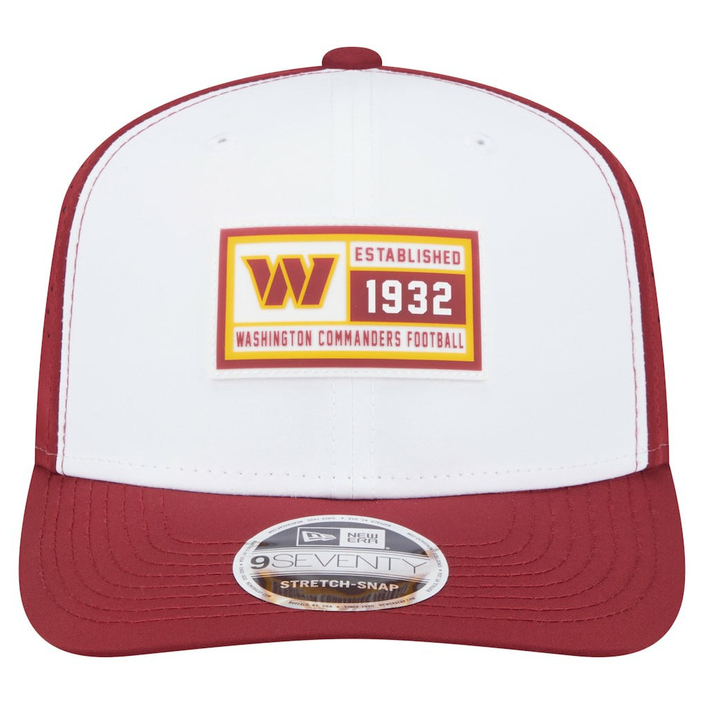 Washington Commanders New Era Established Patch 9SEVENTY Adjustable Hat White/Burgundy | NFL