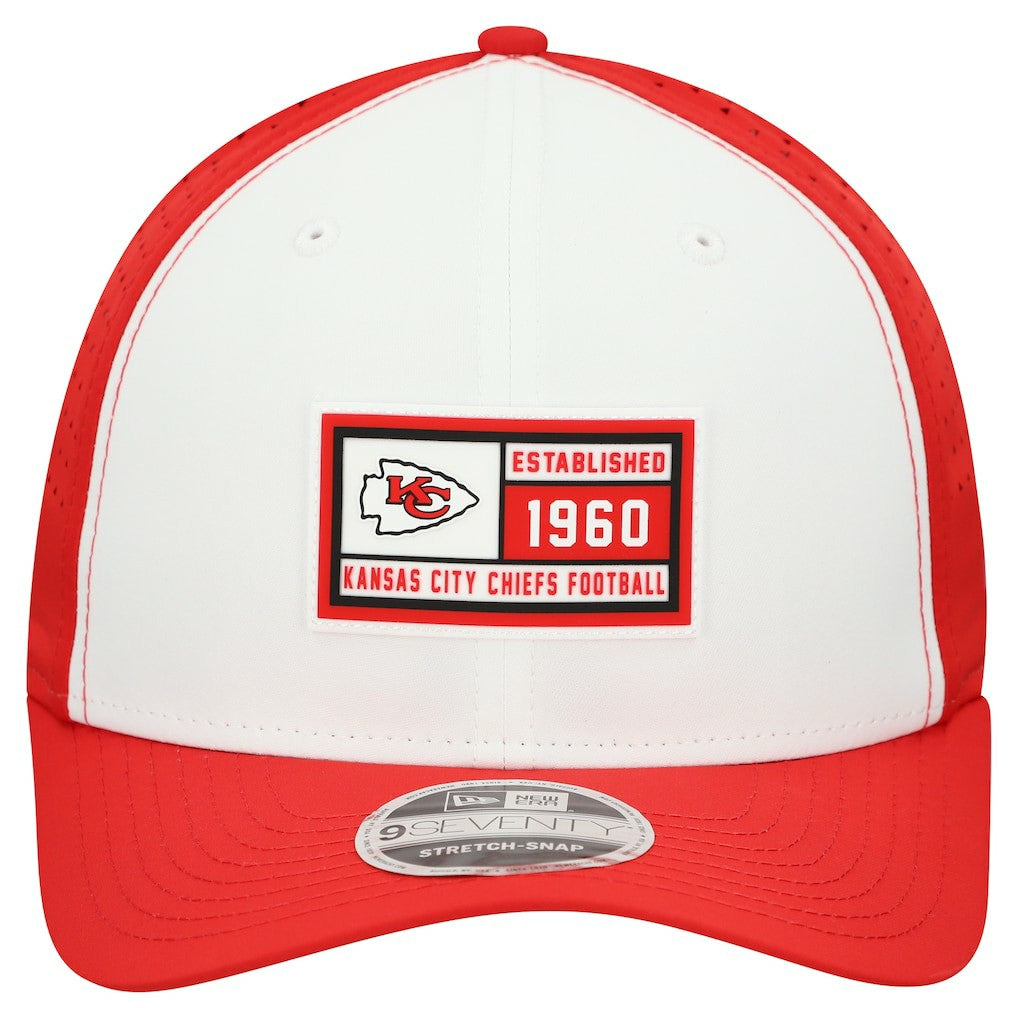 Kansas City Chiefs New Era Established Patch 9SEVENTY Adjustable Hat White/Red | NFL