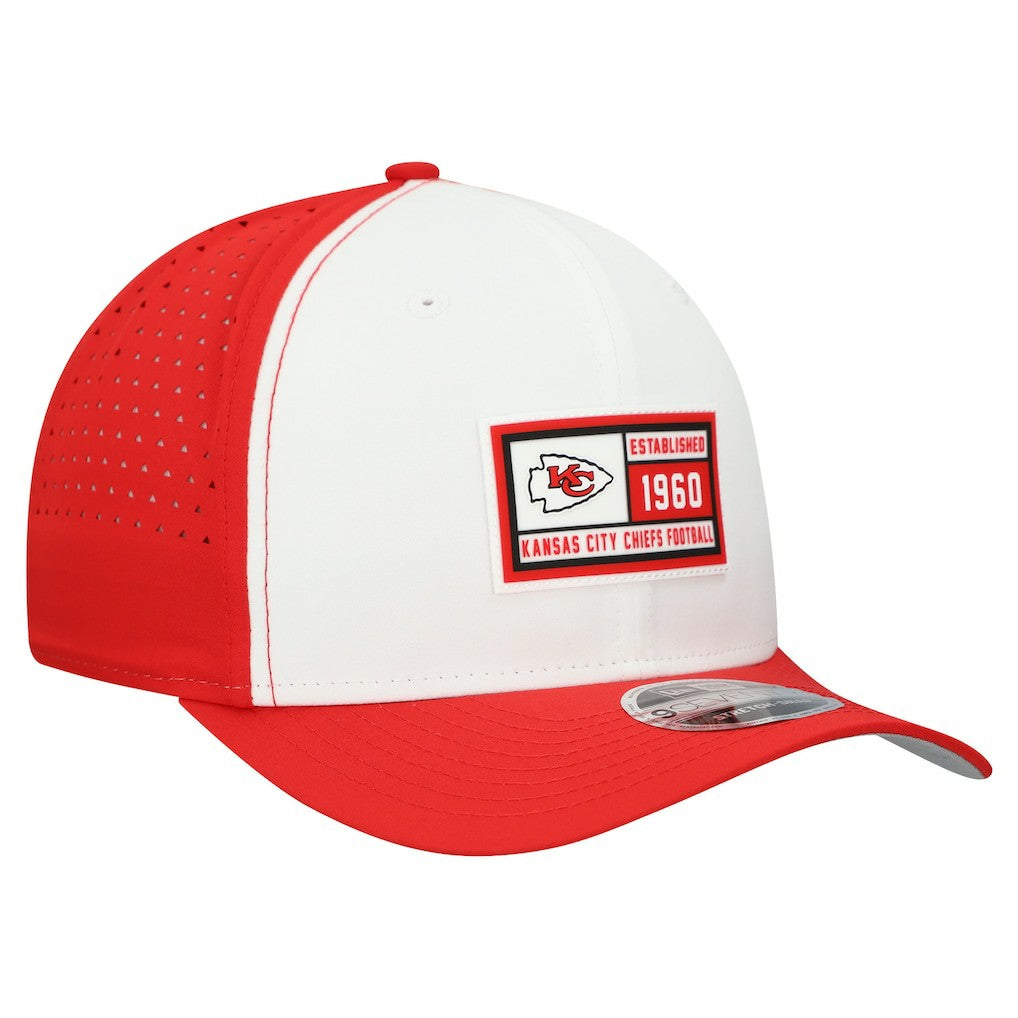 Kansas City Chiefs New Era Established Patch 9SEVENTY Adjustable Hat White/Red | NFL