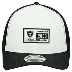 Las Vegas Raiders New Era Established Patch 9SEVENTY Adjustable Hat White/Black | NFL
