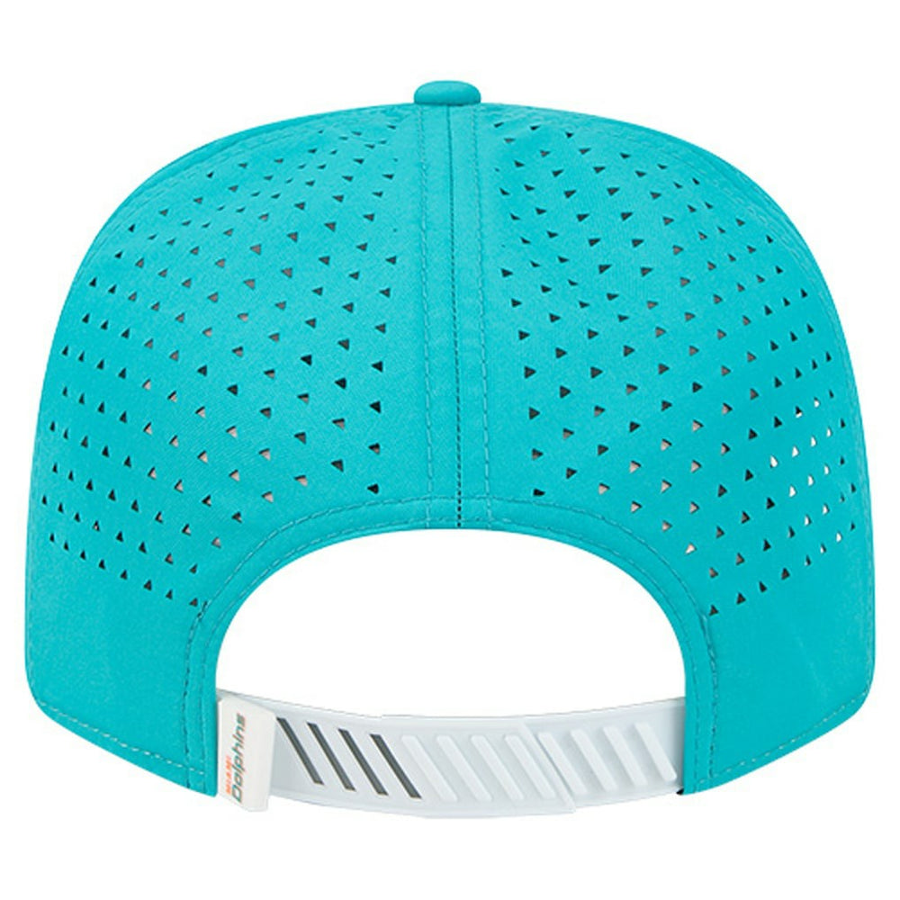 Miami Dolphins New Era Established Patch 9SEVENTY Adjustable Hat White/Aqua | NFL