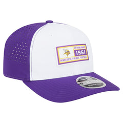 Minnesota Vikings New Era Established Patch 9SEVENTY Adjustable Hat White/Purple | NFL