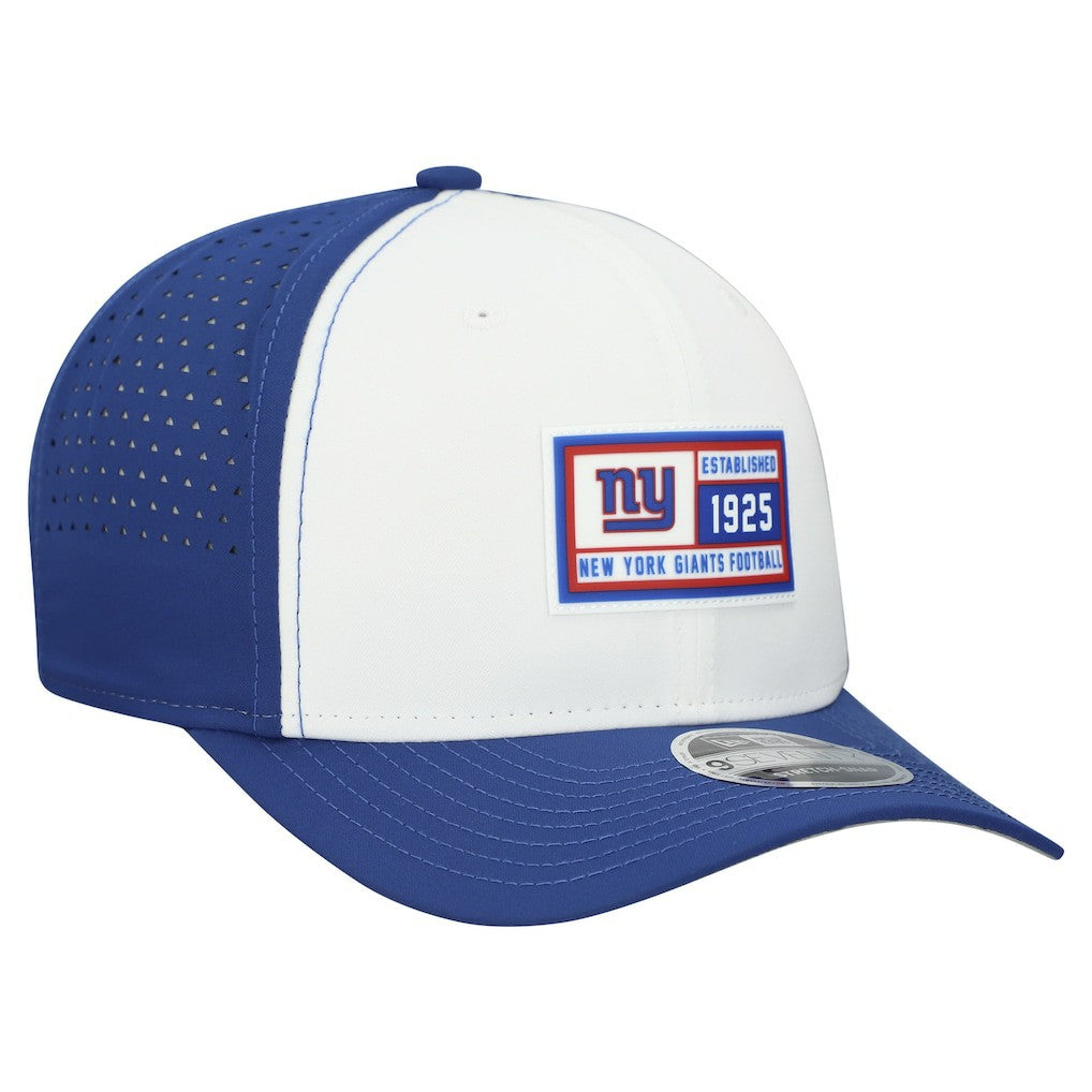 New York Giants New Era Established Patch 9SEVENTY Adjustable Hat White/Royal | NFL