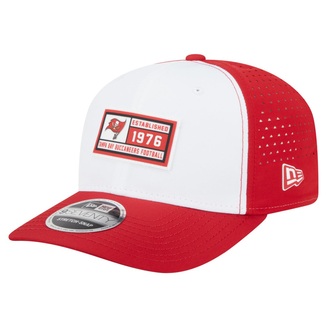 Tampa Bay Buccaneers New Era Established Patch 9SEVENTY Adjustable Hat White/Red | NFL
