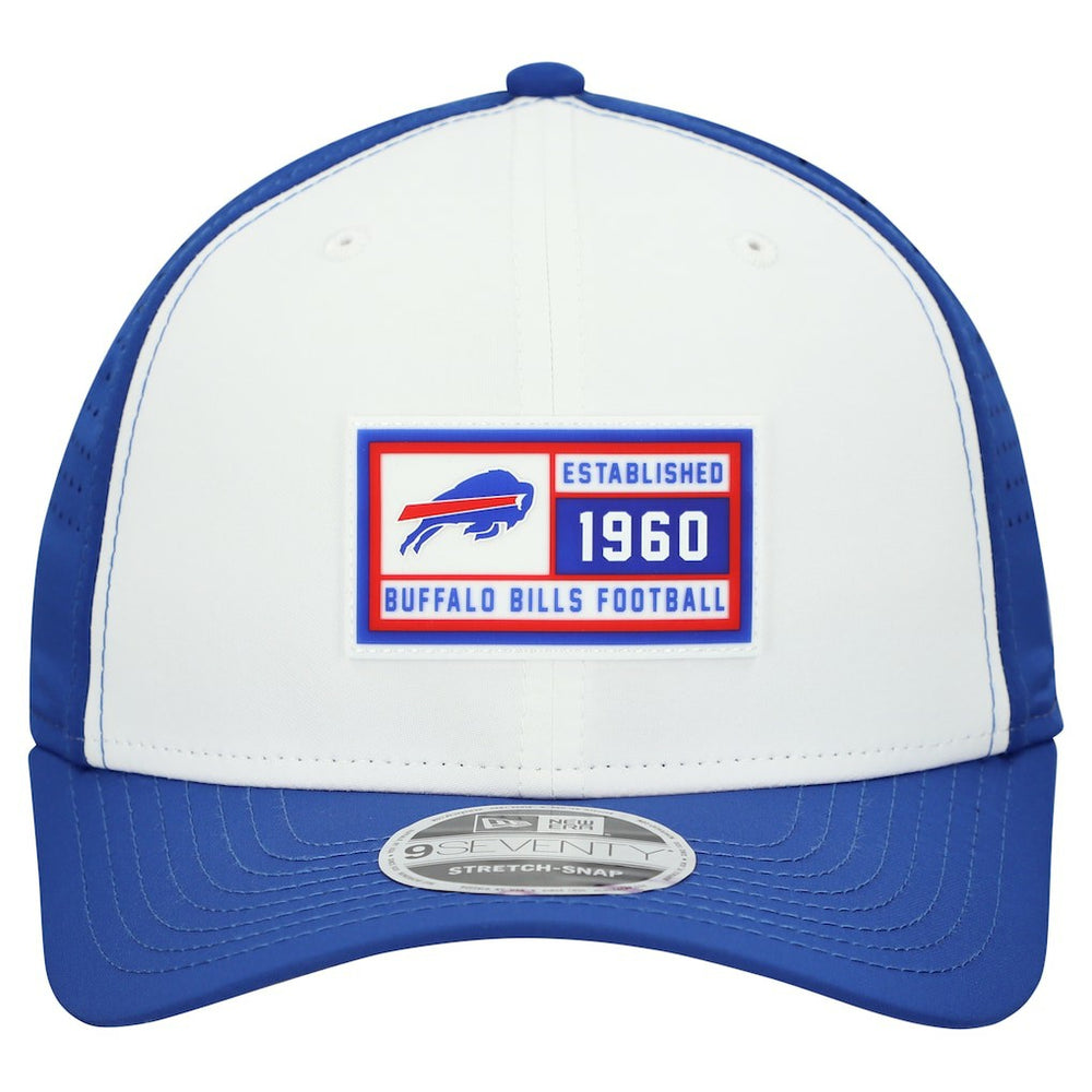 Buffalo Bills New Era Established Patch 9SEVENTY Adjustable Hat White/Royal | NFL