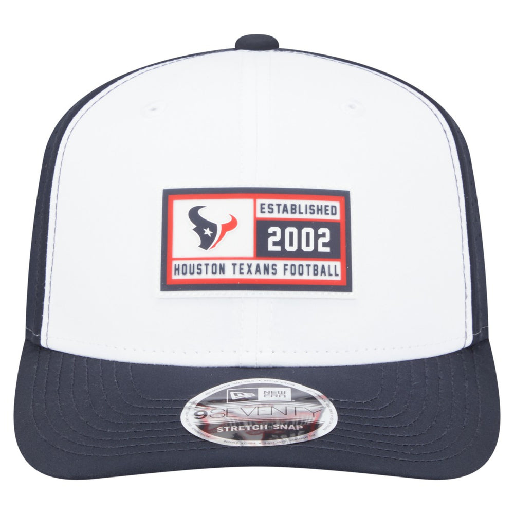 Houston Texans New Era Established Patch 9SEVENTY Adjustable Hat White/Navy | NFL