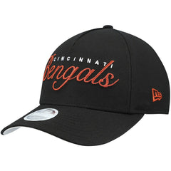 Cincinnati Bengals New Era Women's Metallic 9FORTY M-Crown A-Frame Adjustable Hat Black | NFL