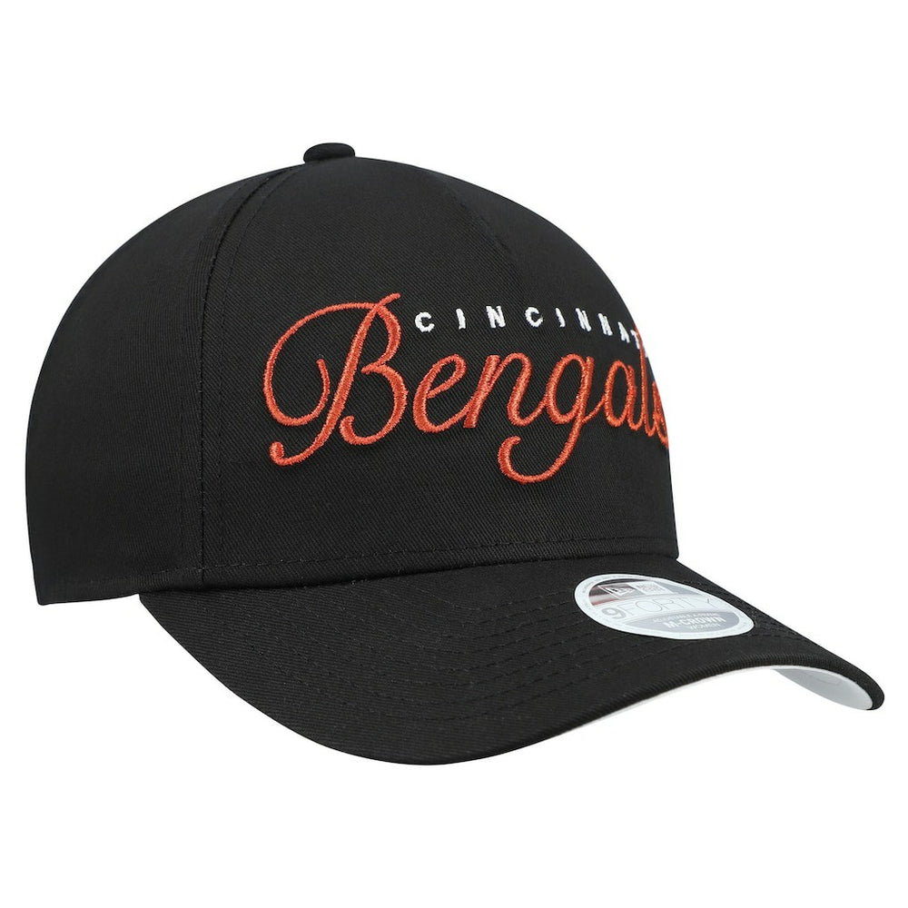 Cincinnati Bengals New Era Women's Metallic 9FORTY M-Crown A-Frame Adjustable Hat Black | NFL