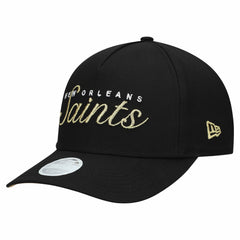 New Orleans Saints New Era Women's Metallic 9FORTY M-Crown A-Frame Adjustable Hat Black | NFL