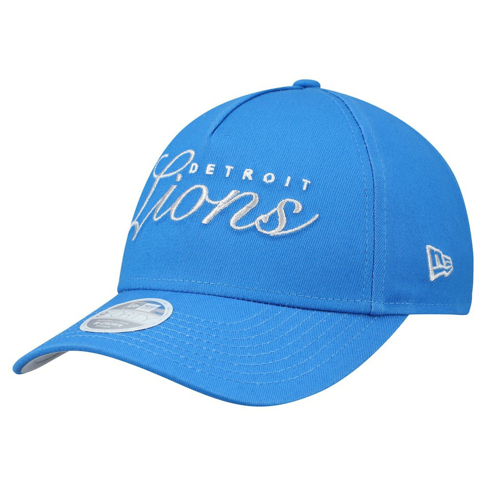 Detroit Lions New Era Women's Metallic 9FORTY M-Crown A-Frame Adjustable Hat Blue | NFL