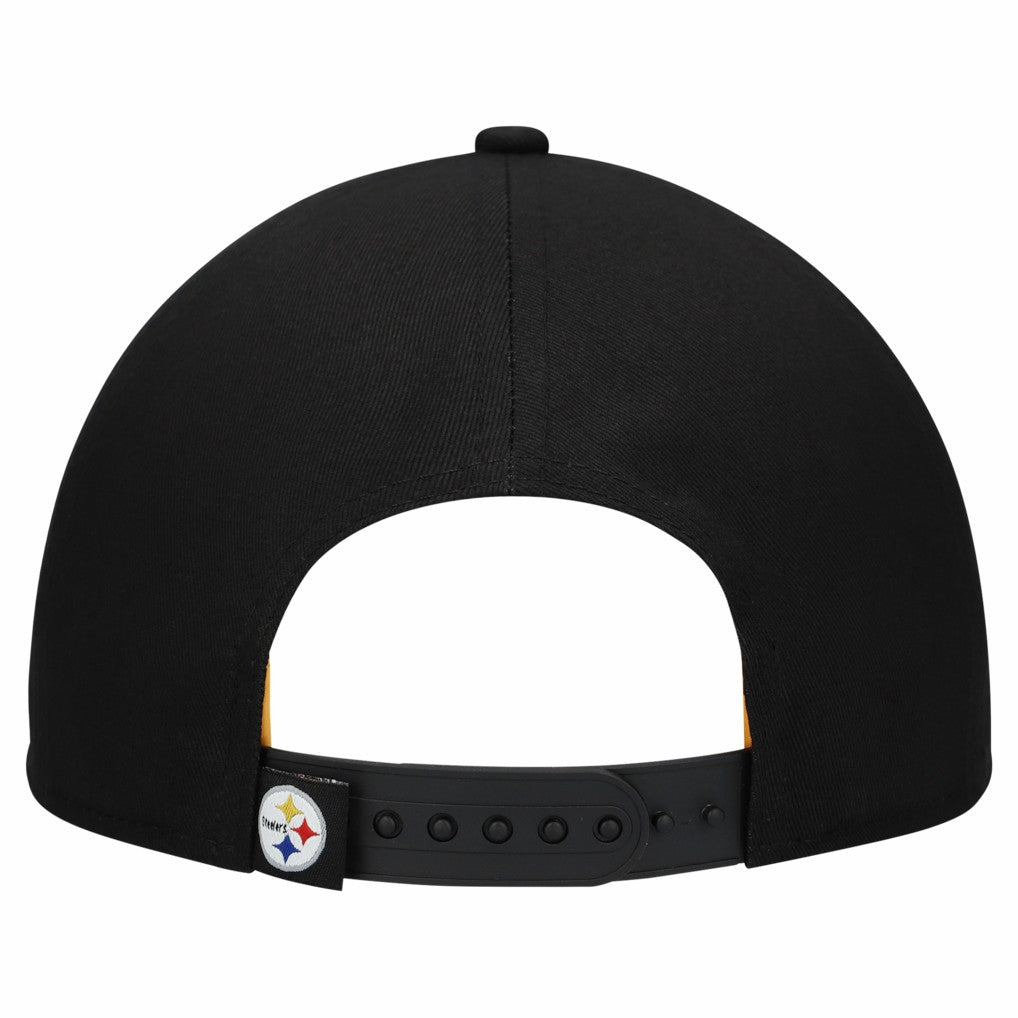 Pittsburgh Steelers New Era Women's Metallic 9FORTY M-Crown A-Frame Adjustable Hat Black | NFL