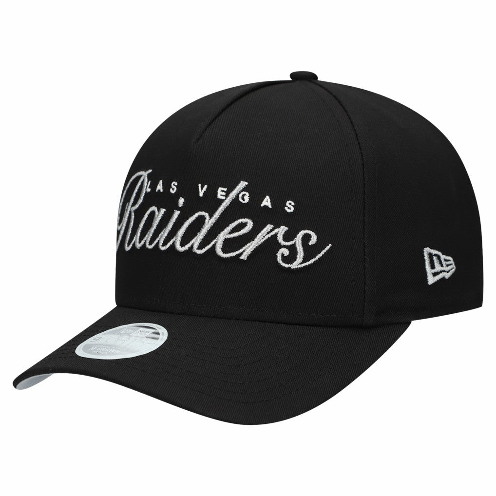 Las Vegas Raiders New Era Women's Metallic 9FORTY M-Crown A-Frame Adjustable Hat Black | NFL