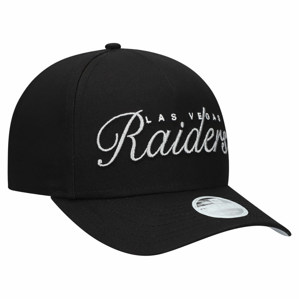 Las Vegas Raiders New Era Women's Metallic 9FORTY M-Crown A-Frame Adjustable Hat Black | NFL