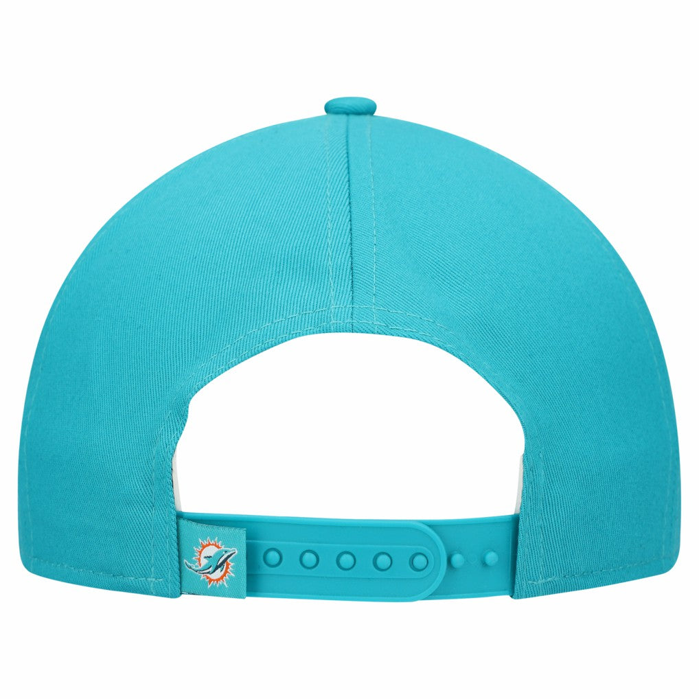 Miami Dolphins New Era Women's Metallic 9FORTY M-Crown A-Frame Adjustable Hat Aqua | NFL