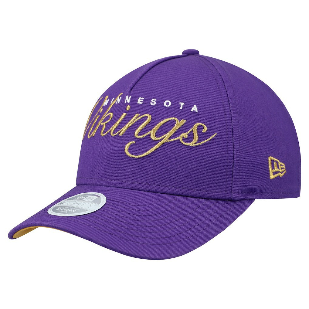 Minnesota Vikings New Era Women's Metallic 9FORTY M-Crown A-Frame Adjustable Hat Purple | NFL