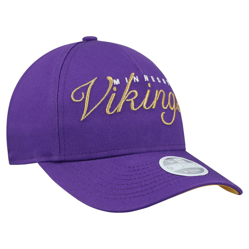 Minnesota Vikings New Era Women's Metallic 9FORTY M-Crown A-Frame Adjustable Hat Purple | NFL